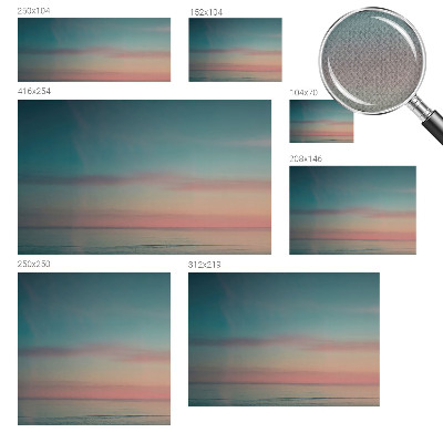 Baby room wall mural with a calm sea design