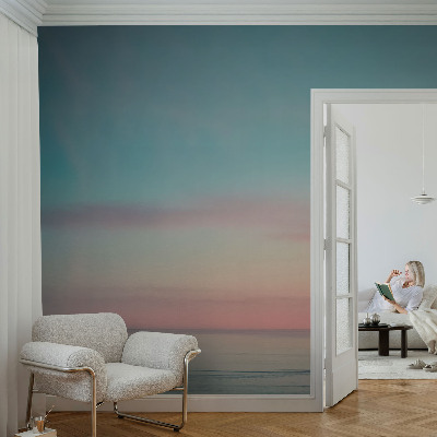 Baby room wall mural with a calm sea design