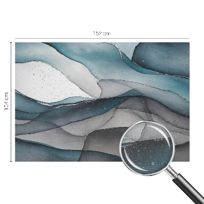 3D photo wallpaper mural with colorful waves