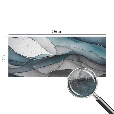 3D photo wallpaper mural with colorful waves