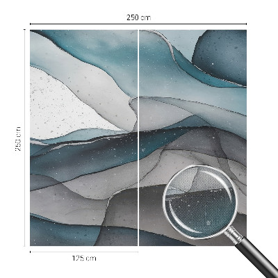 3D photo wallpaper mural with colorful waves
