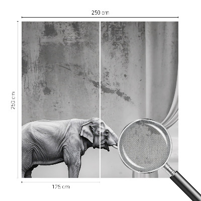 Peel and stick wall mural with a surrealist elephant design