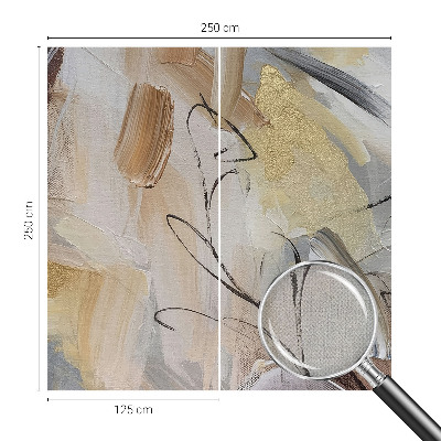 Self-adhesive wall mural with an abstract composition