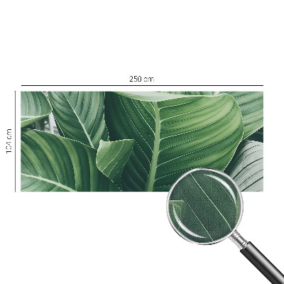 Peel and stick wallpaper mural with a green peace design