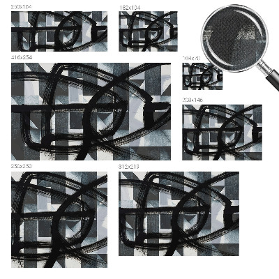 Self-adhesive photo wallpaper with an expressive geometric pattern