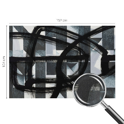 Self-adhesive photo wallpaper with an expressive geometric pattern