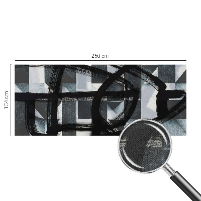 Self-adhesive photo wallpaper with an expressive geometric pattern