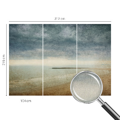 Stick-on wall mural with a nostalgic landscape design
