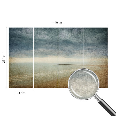 Stick-on wall mural with a nostalgic landscape design