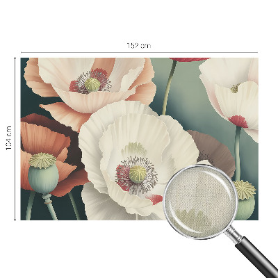 Removable wall mural with a floral design