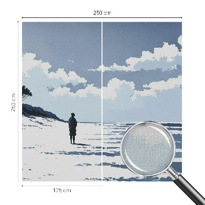 Removable wall mural wallpaper Beach silence