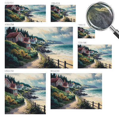 Peel and stick wall mural for bedroom featuring cliff houses