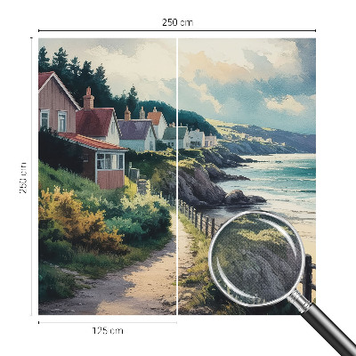 Peel and stick wall mural for bedroom Cliff houses