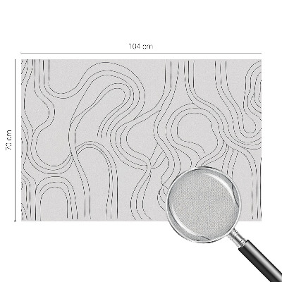 3D wall mural with organic flowing lines