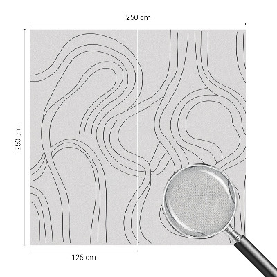 3D wall mural with organic flowing lines