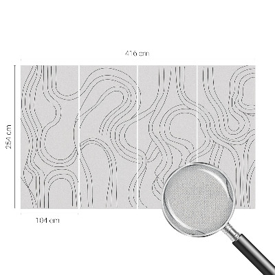 3D wall mural Organic lines