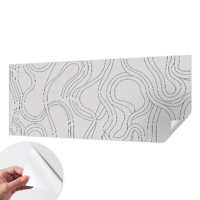 3D wall mural with organic flowing lines