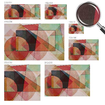 3D photo wallpaper mural with a geometric abstraction design