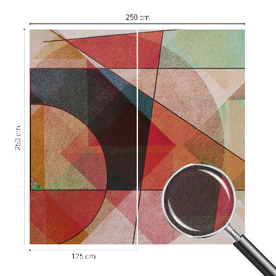 3D photo wallpaper mural with a geometric abstraction design