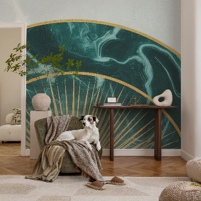 Children's wall mural with an elegant marble design