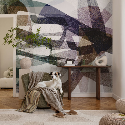 Baby room wall mural with a pattern of colorful bows