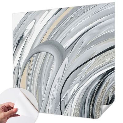 Peel and stick wallpaper mural with an abstract marble pattern