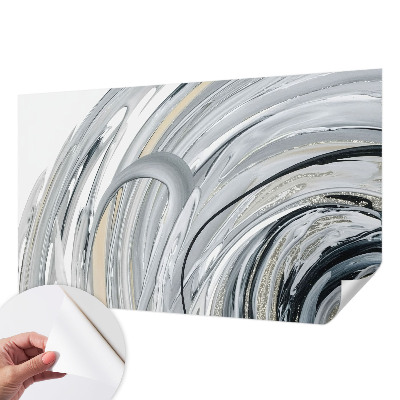 Peel and stick wallpaper mural with an abstract marble pattern