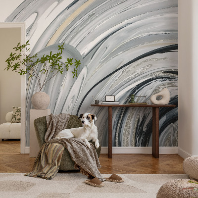 Peel and stick wallpaper mural with an abstract marble pattern