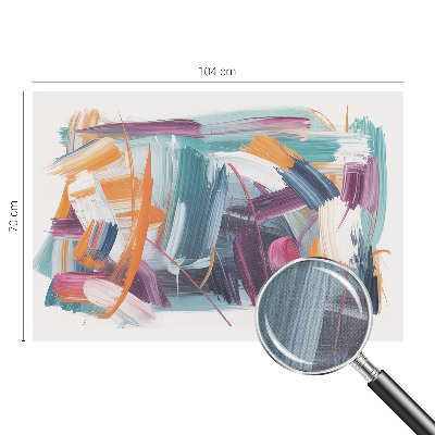 Stick-on wall mural with energetic brushstroke pattern