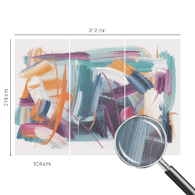 Stick-on wall mural Energetic strokes