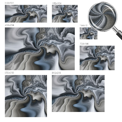 Self-adhesive wall mural with a swirling clouds design