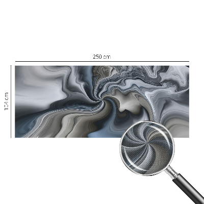 Self-adhesive wall mural with a swirling clouds design