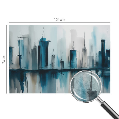 Self-adhesive photo wallpaper with city landscape motifs