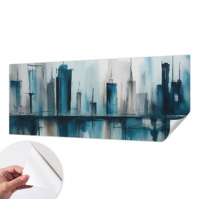 Self-adhesive photo wallpaper with city landscape motifs