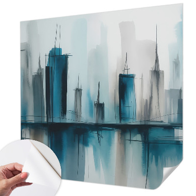 Self-adhesive photo wallpaper with city landscape motifs