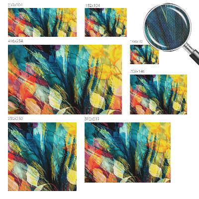 Peel and stick wall mural for bedroom Abstract leaves