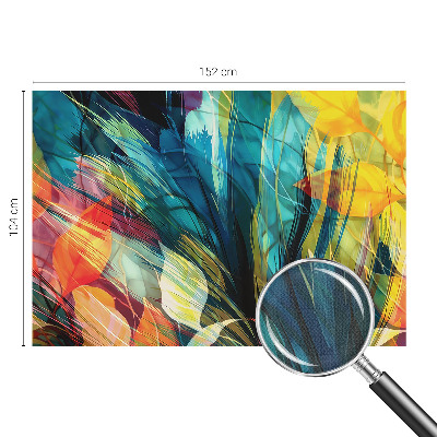Peel and stick wall mural for bedroom Abstract leaves