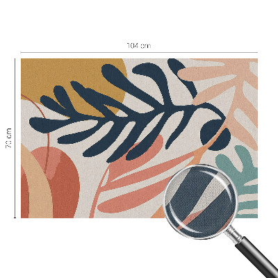 Peel and stick wall mural for living room with leafy patterns