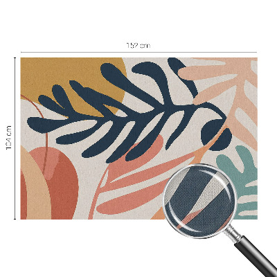 Peel and stick wall mural for living room with leafy patterns