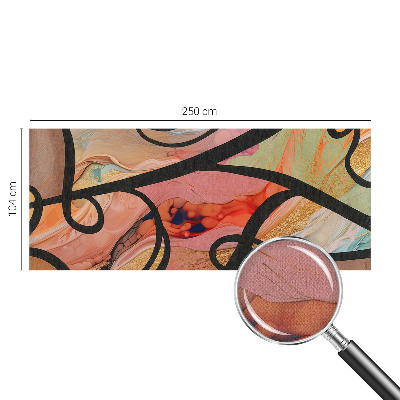 Removable wall mural with a colorful movement design