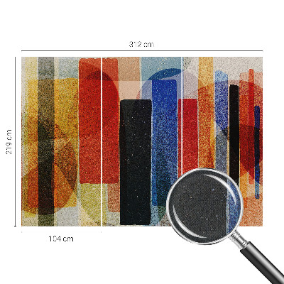 Removable wall mural wallpaper with a geometric motif