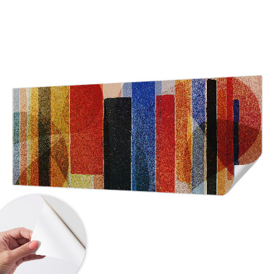Removable wall mural wallpaper with a geometric motif