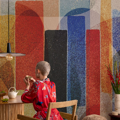 Removable wall mural wallpaper Geometric forms