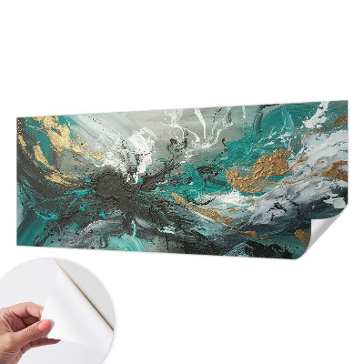 Peel and stick wall mural for kids' room with an artistic vortex design
