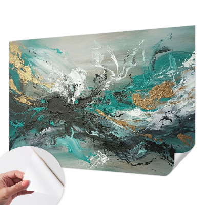 Peel and stick wall mural for kids' room with an artistic vortex design