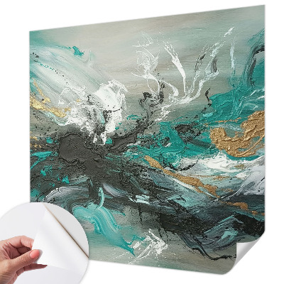 Peel and stick wall mural for kids' room with an artistic vortex design