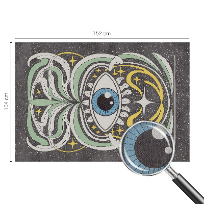 3D photo wallpaper mural with a symmetrical eye design
