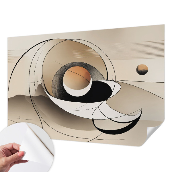 3D wall mural with a harmonious abstract design
