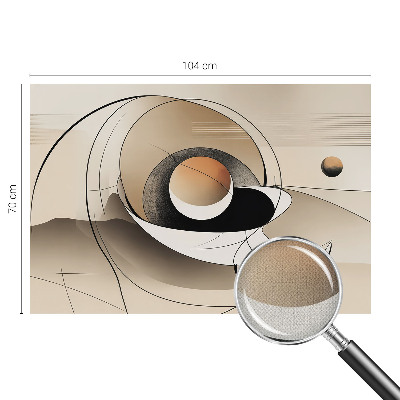 3D wall mural with a harmonious abstract design
