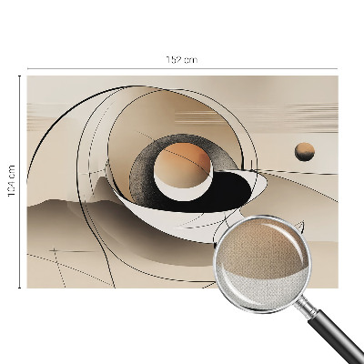 3D wall mural with a harmonious abstract design